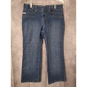 Vintage Y2K Guess USA Low Rise Wide Leg Capri Jeans Sz 29 Bareback Festival 90s